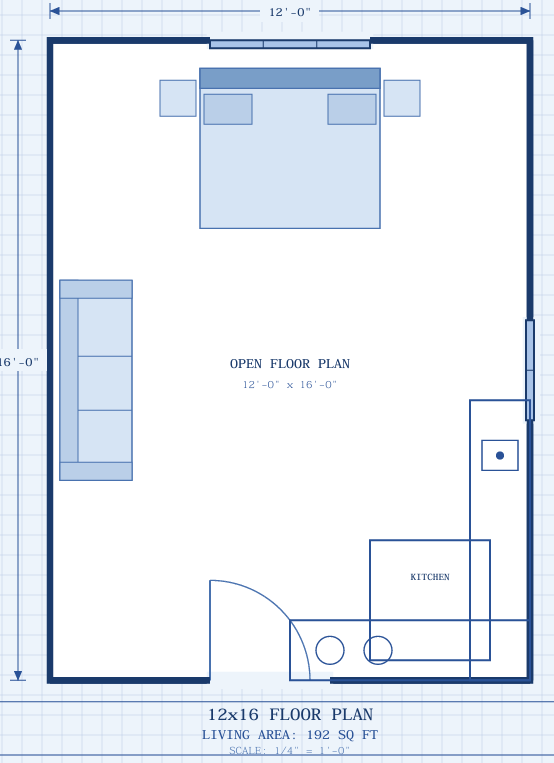 Pleasant Valley cabin floor plan drawing