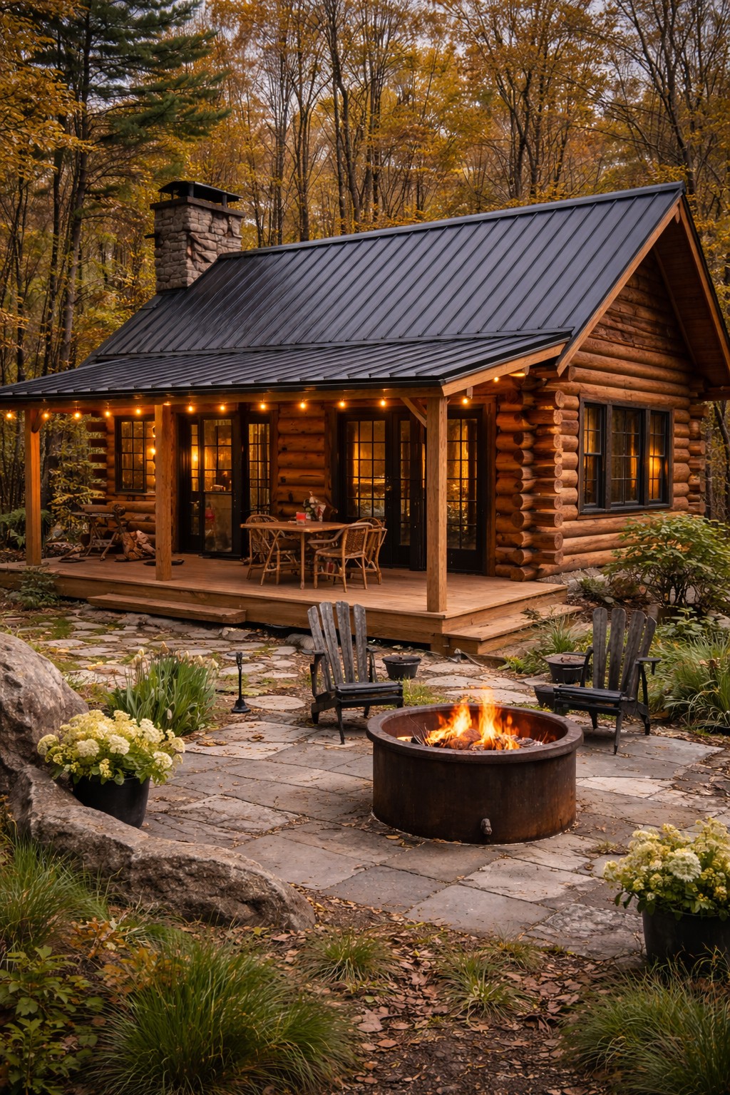 The Selkirk log cabin kit exterior