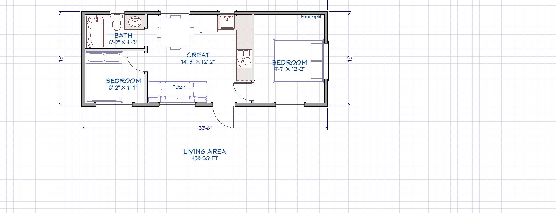 Dovetail floor plan drawing